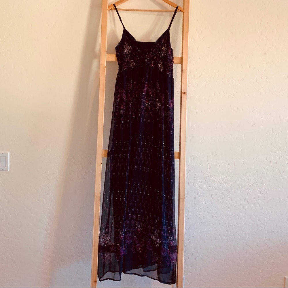 Blue and Purple Maxi Dress SIZE L  xxi